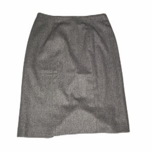 Vintage gray high waist wool pencil skirt sz 10